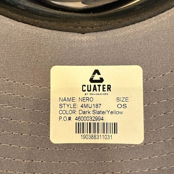Travis Mathew Cuater Golf Flexfit Tech 110 I One Ten Gray Yellow Snapback NWT - Picture 4 of 6